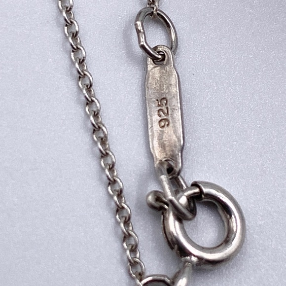 Authentic Tiffany & Co Silver 727 Fifth Ave Address Heart Tag Pendant Necklace - Picture 6 of 9